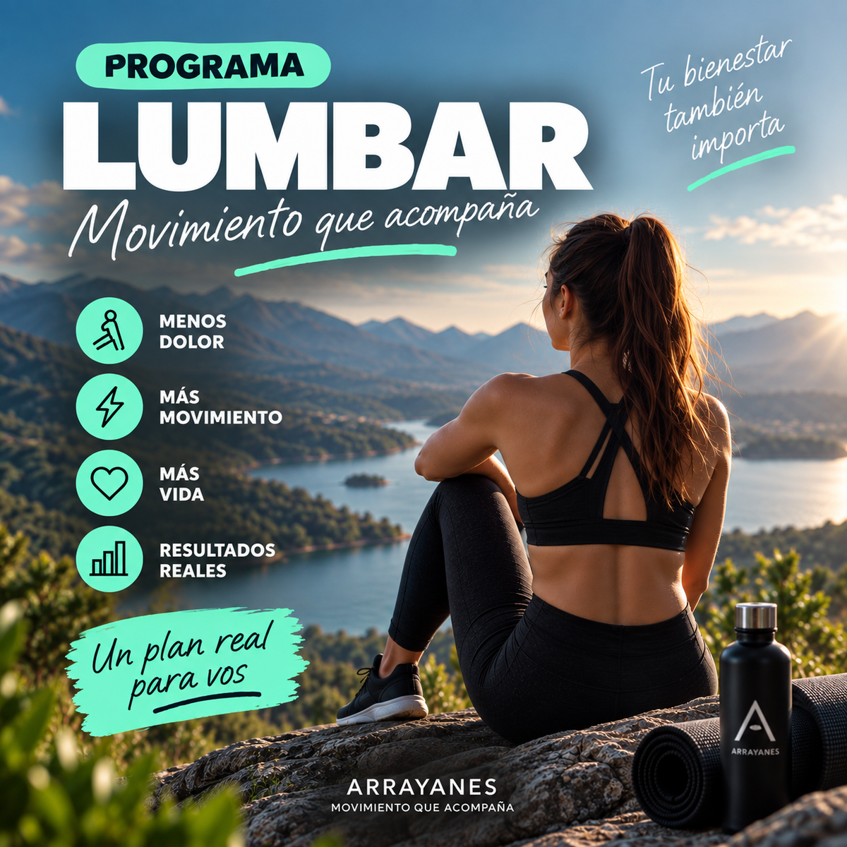 PROGRAMA LUMBAR + 3 BONOS · 4 SEMANAS PARA VOLVER A MOVERTE MEJOR